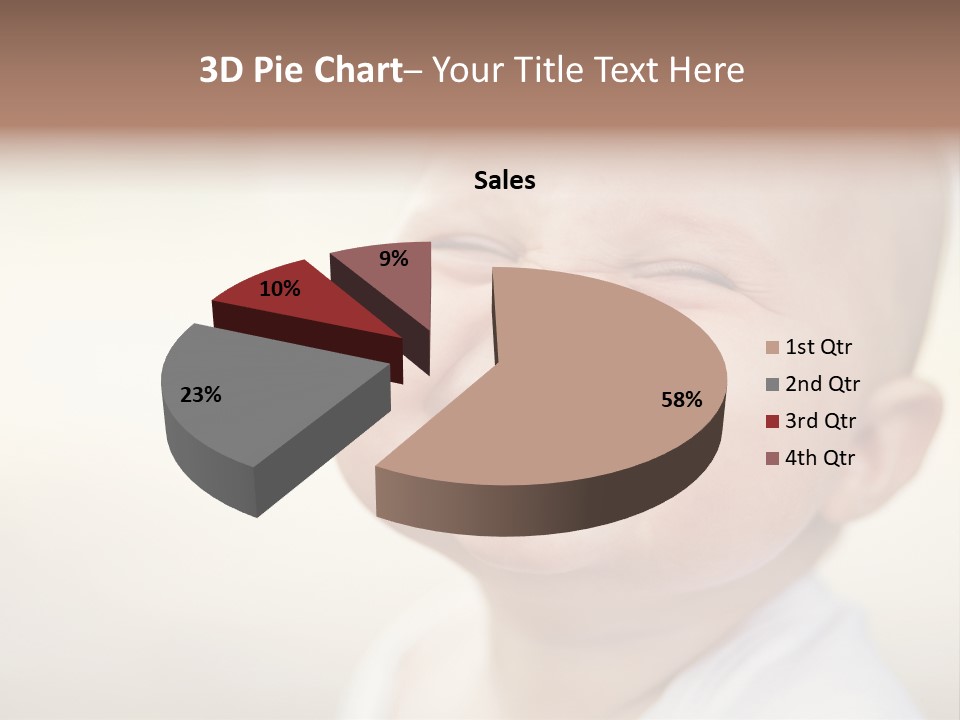 A Baby Laughing With His Eyes Closed PowerPoint Template