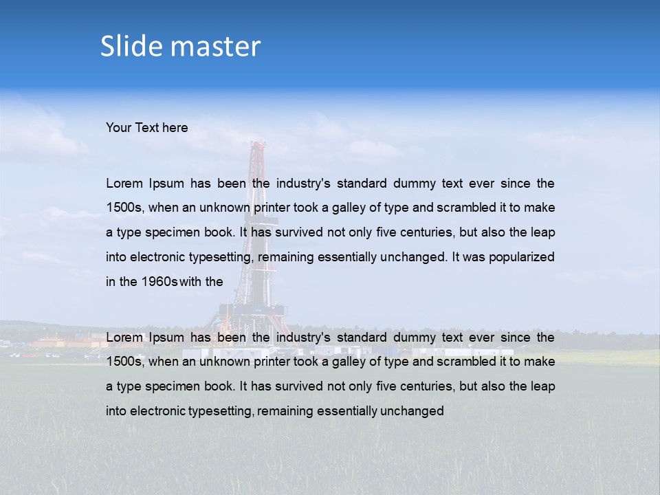 Engineering Gas Drilling PowerPoint Template