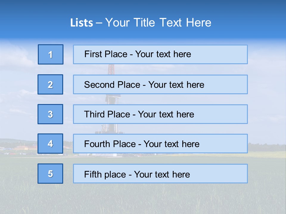 Engineering Gas Drilling PowerPoint Template