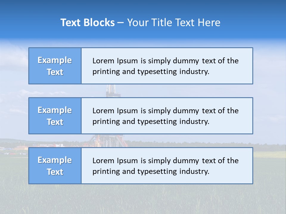 Engineering Gas Drilling PowerPoint Template