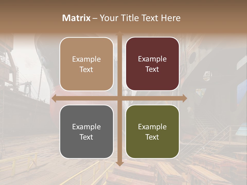 Freighter Drydock Harbor PowerPoint Template