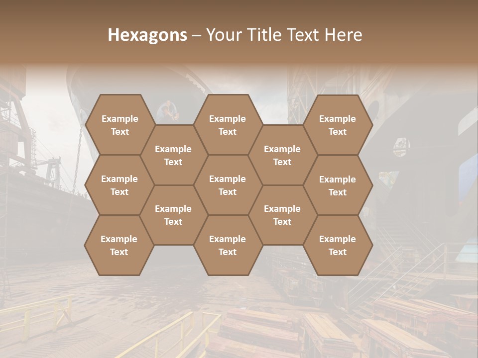 Freighter Drydock Harbor PowerPoint Template