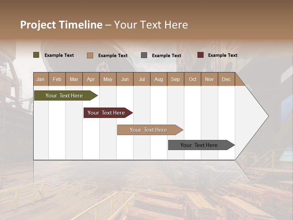 Freighter Drydock Harbor PowerPoint Template