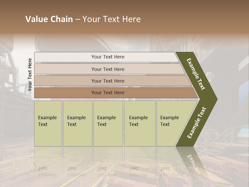 Freighter Drydock Harbor PowerPoint Template