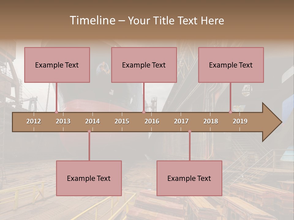 Freighter Drydock Harbor PowerPoint Template