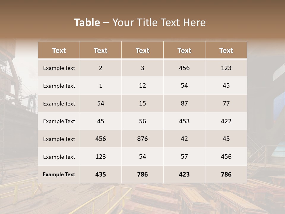 Freighter Drydock Harbor PowerPoint Template