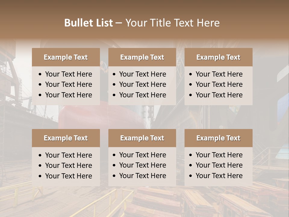 Freighter Drydock Harbor PowerPoint Template