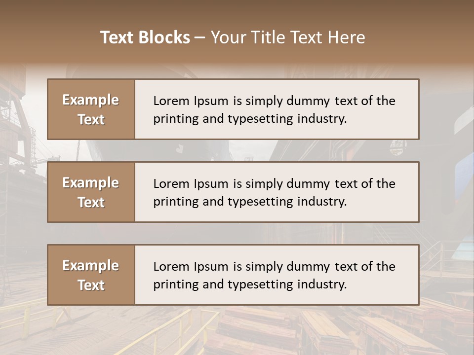 Freighter Drydock Harbor PowerPoint Template