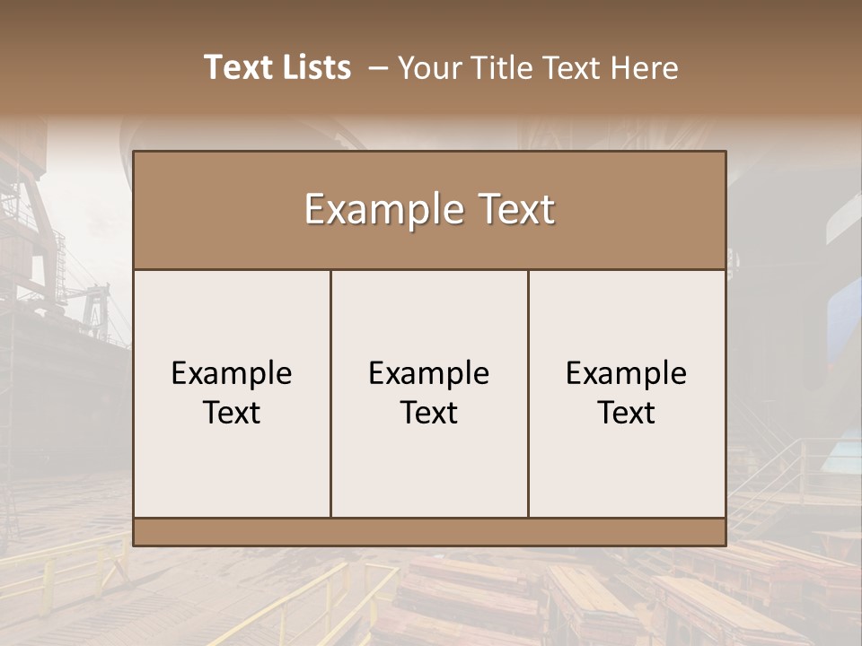 Freighter Drydock Harbor PowerPoint Template