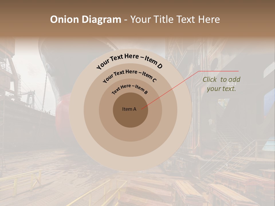 Freighter Drydock Harbor PowerPoint Template