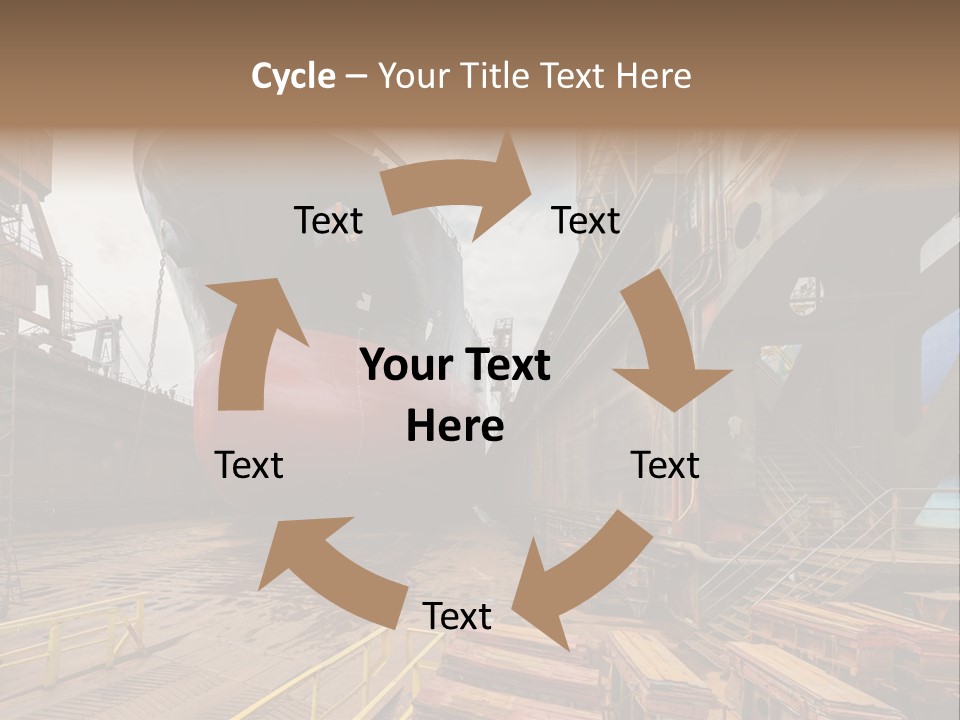 Freighter Drydock Harbor PowerPoint Template