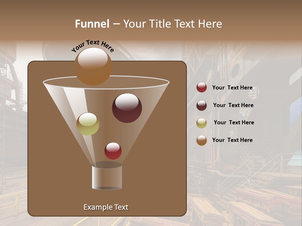 Freighter Drydock Harbor PowerPoint Template