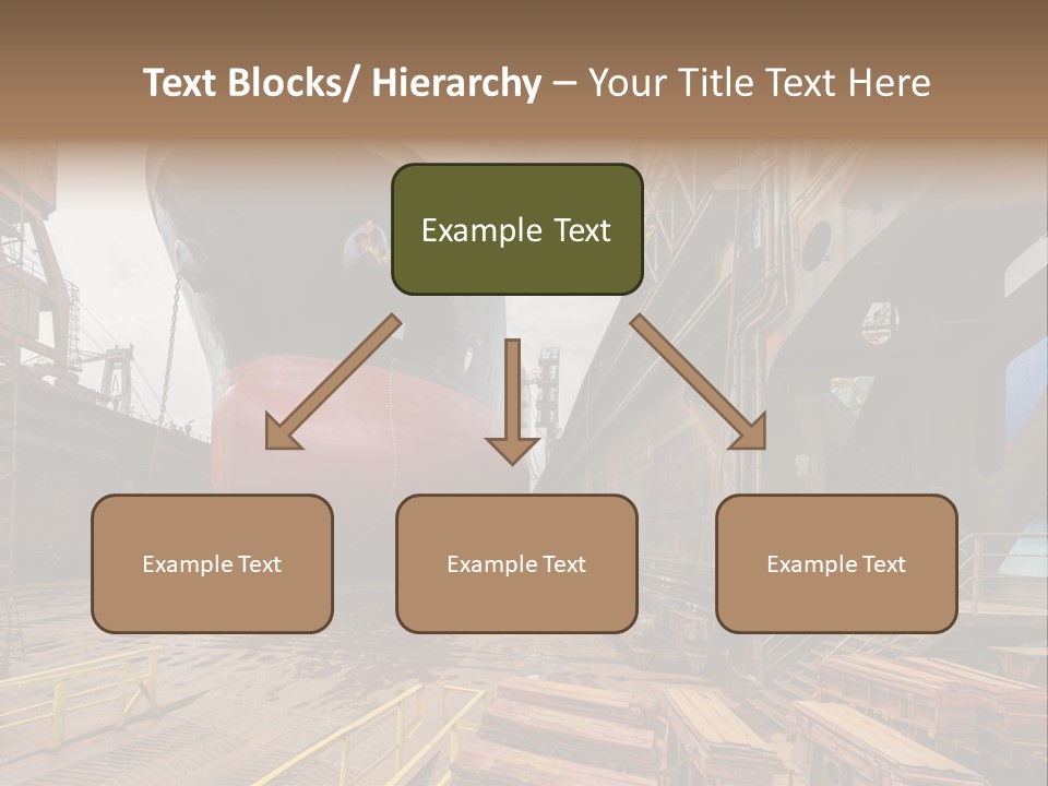 Freighter Drydock Harbor PowerPoint Template