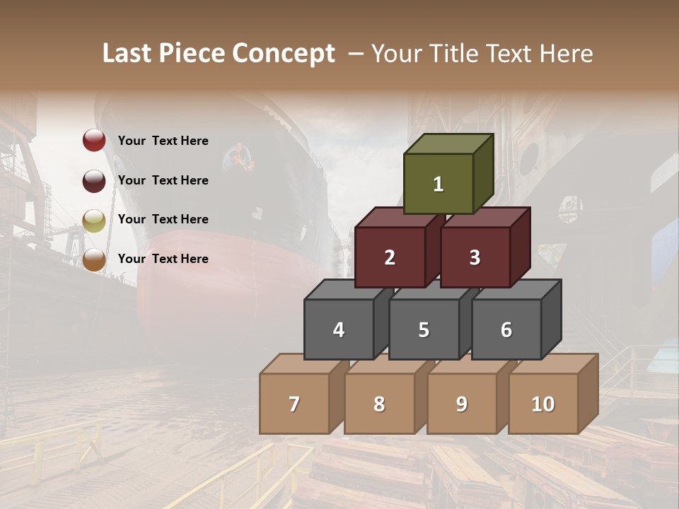 Freighter Drydock Harbor PowerPoint Template