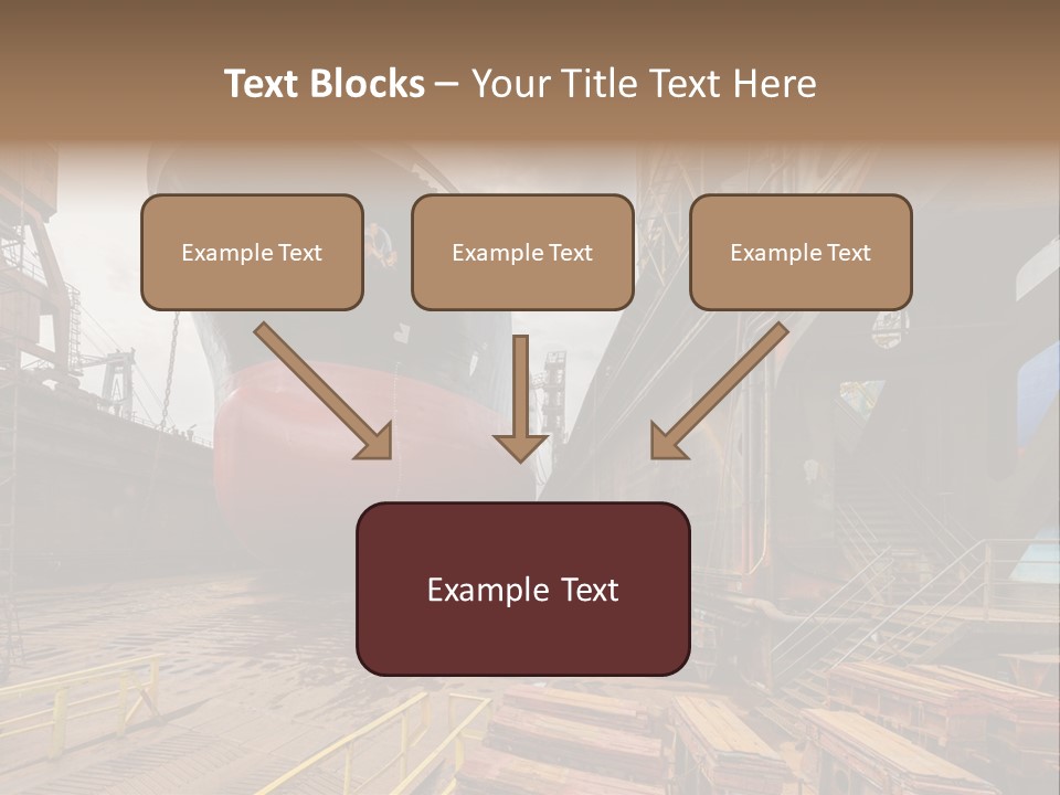 Freighter Drydock Harbor PowerPoint Template