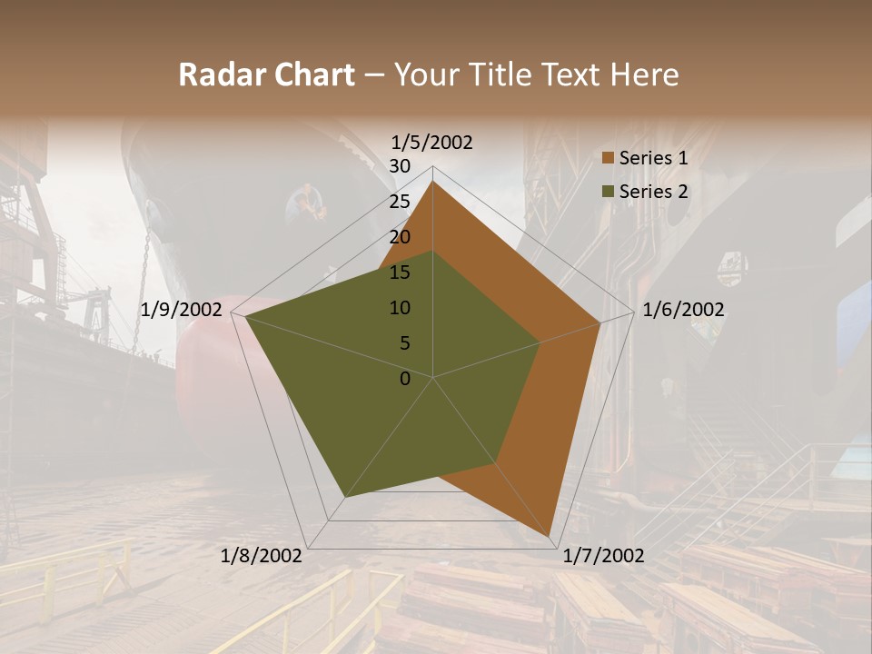 Freighter Drydock Harbor PowerPoint Template