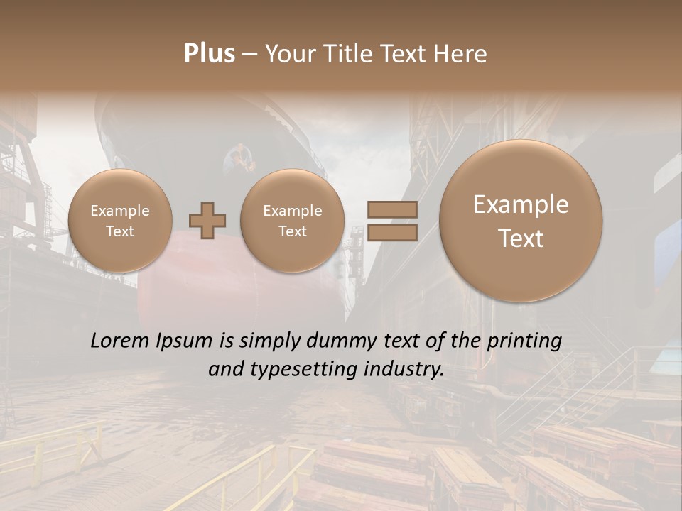Freighter Drydock Harbor PowerPoint Template