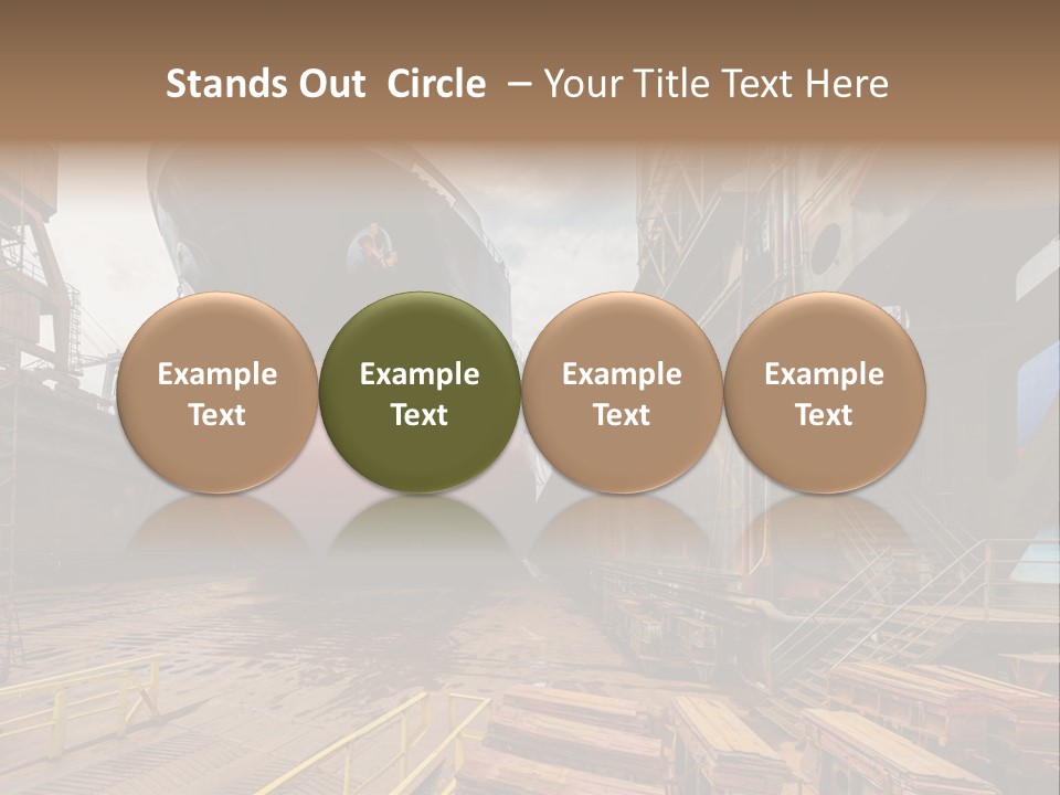 Freighter Drydock Harbor PowerPoint Template