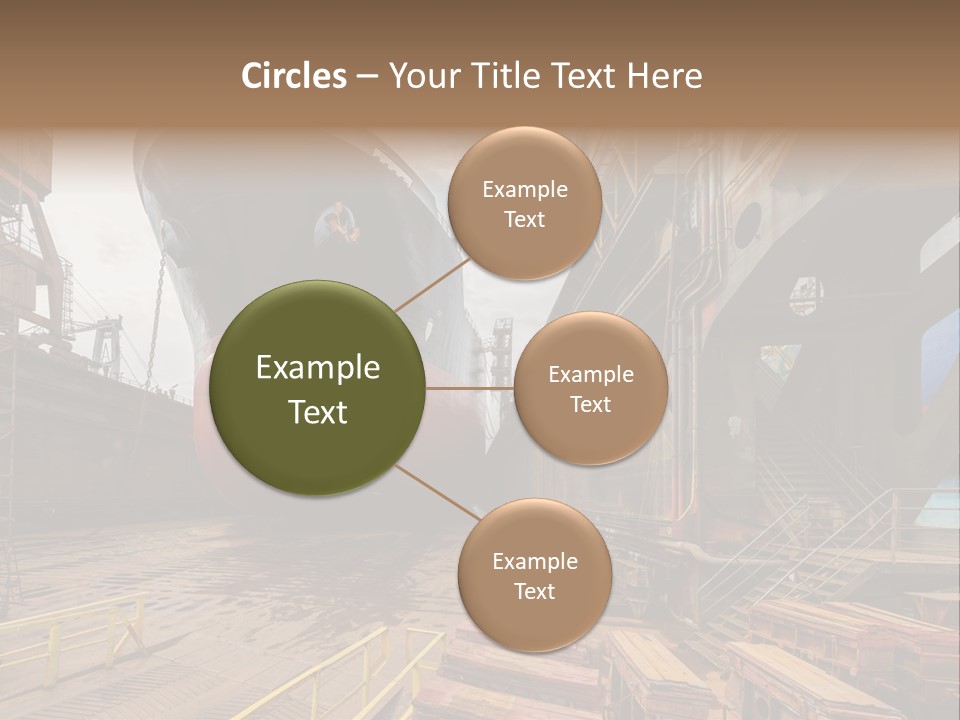 Freighter Drydock Harbor PowerPoint Template