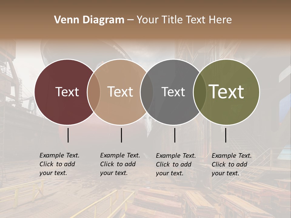 Freighter Drydock Harbor PowerPoint Template