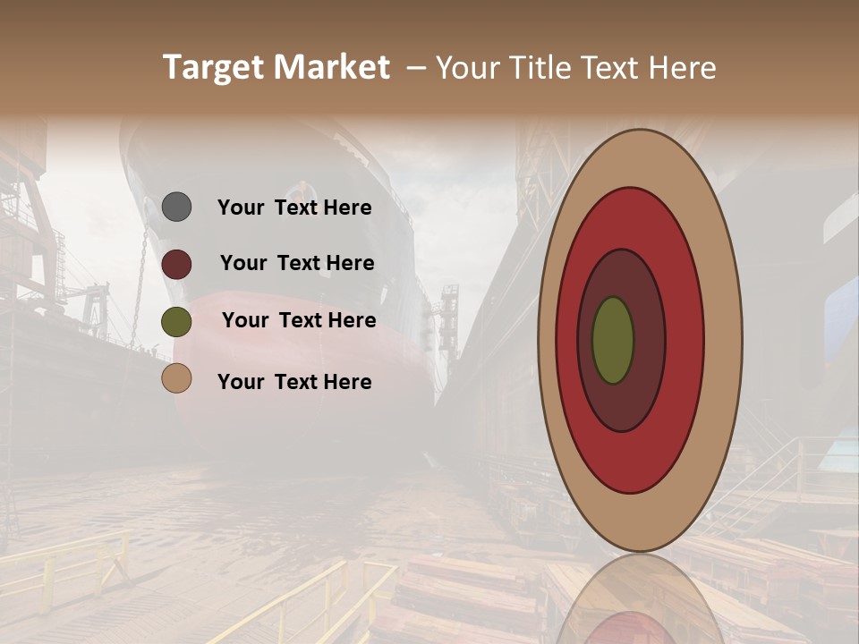 Freighter Drydock Harbor PowerPoint Template