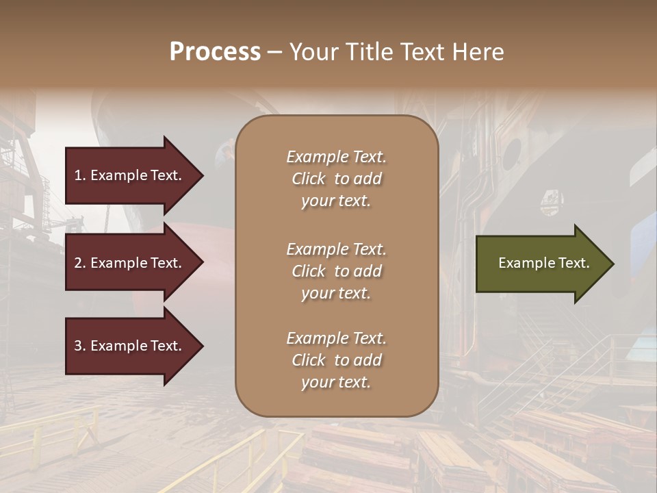 Freighter Drydock Harbor PowerPoint Template
