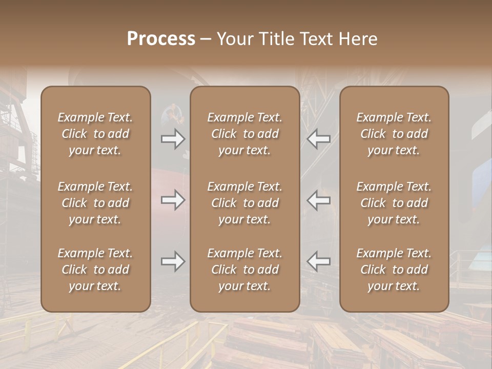 Freighter Drydock Harbor PowerPoint Template