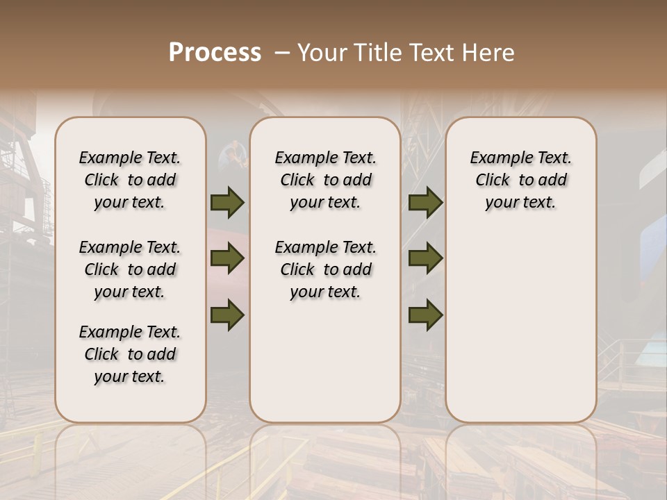 Freighter Drydock Harbor PowerPoint Template