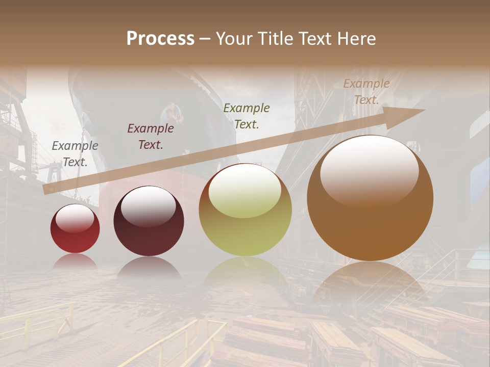 Freighter Drydock Harbor PowerPoint Template