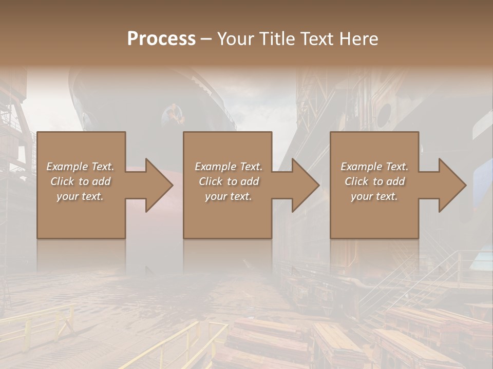 Freighter Drydock Harbor PowerPoint Template