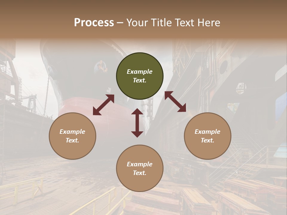 Freighter Drydock Harbor PowerPoint Template