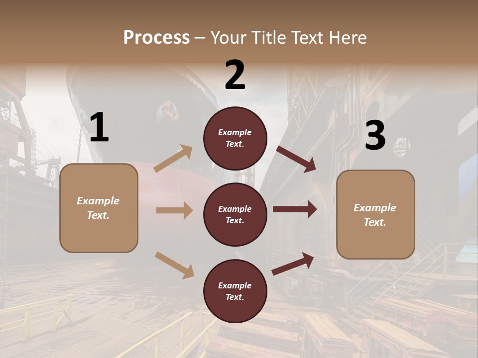 Freighter Drydock Harbor PowerPoint Template
