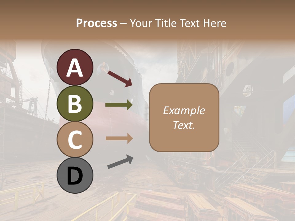 Freighter Drydock Harbor PowerPoint Template