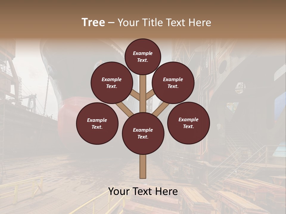 Freighter Drydock Harbor PowerPoint Template