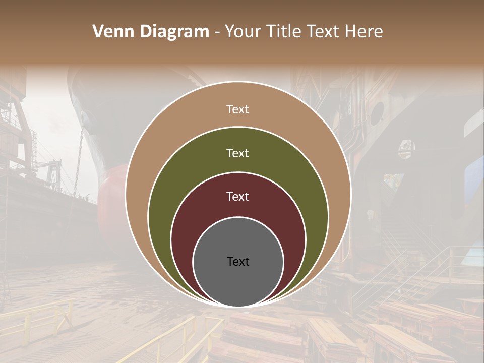 Freighter Drydock Harbor PowerPoint Template