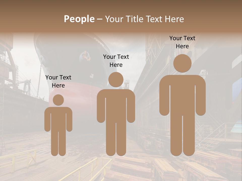 Freighter Drydock Harbor PowerPoint Template