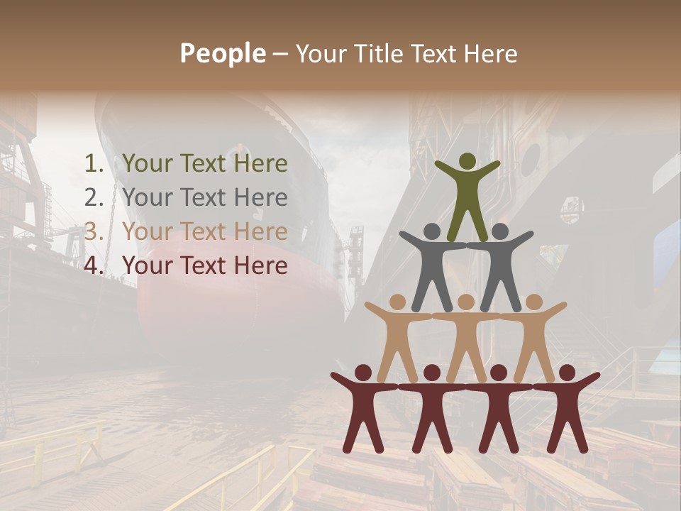 Freighter Drydock Harbor PowerPoint Template