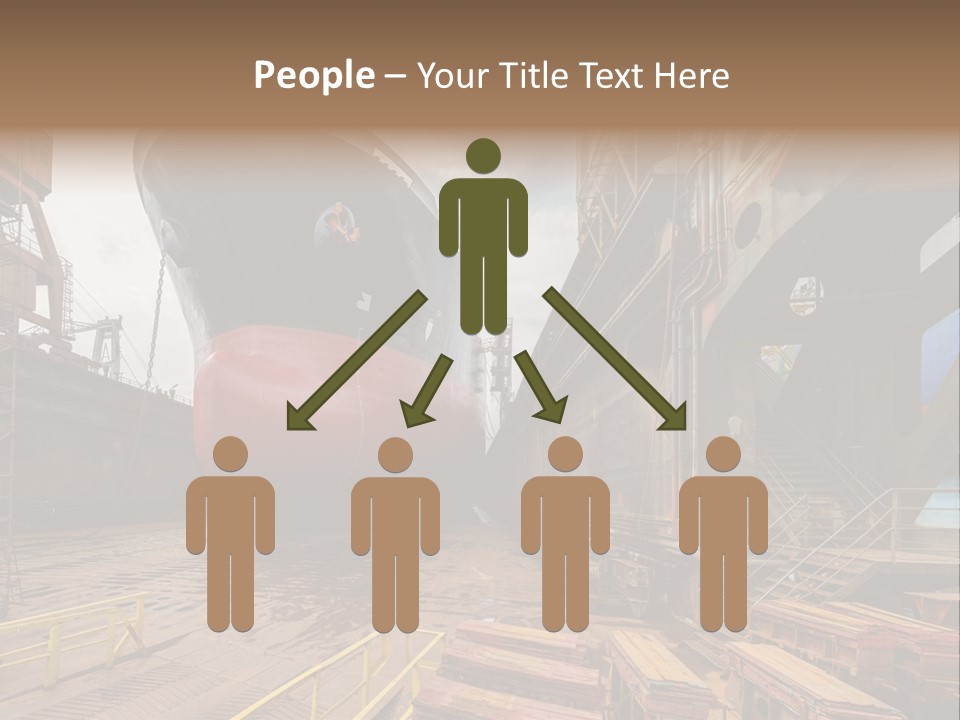 Freighter Drydock Harbor PowerPoint Template