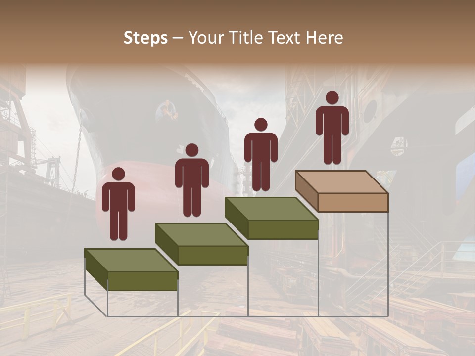 Freighter Drydock Harbor PowerPoint Template