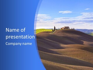 House Landscape Shadow PowerPoint Template