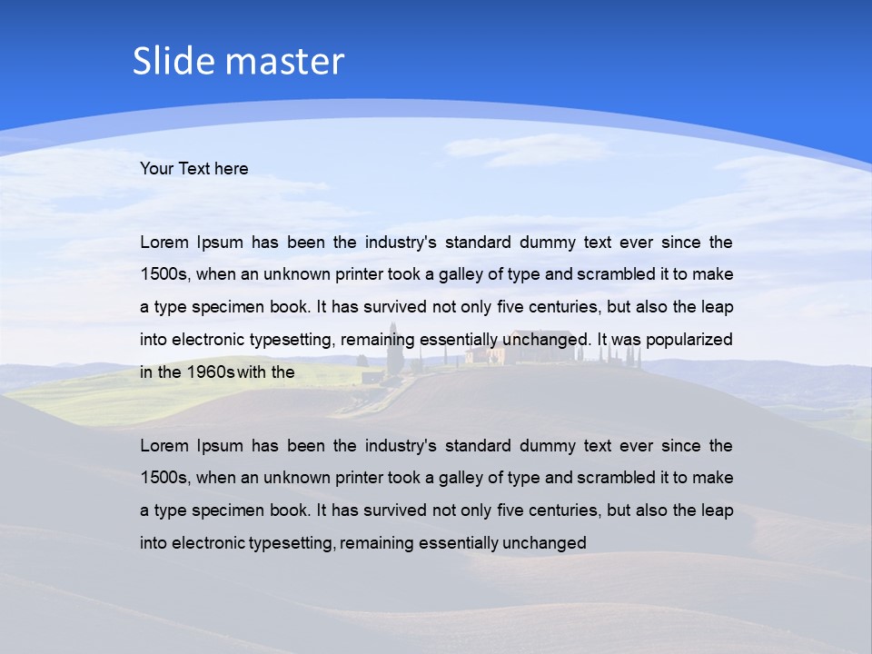 House Landscape Shadow PowerPoint Template