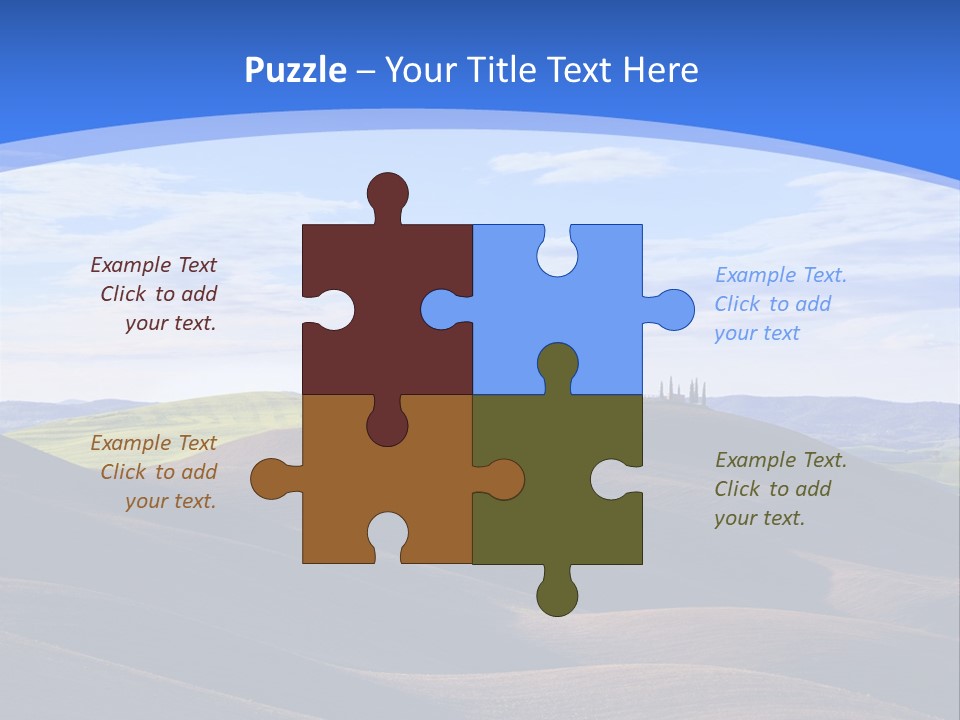 House Landscape Shadow PowerPoint Template