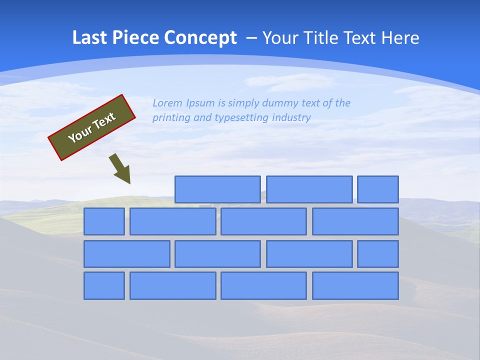 House Landscape Shadow PowerPoint Template