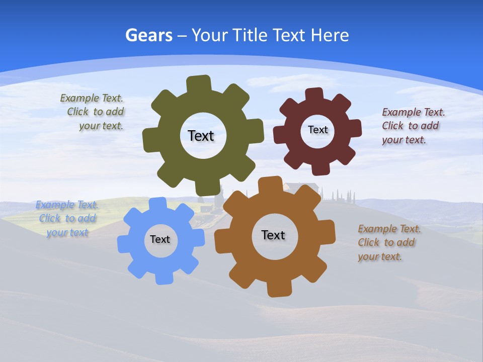House Landscape Shadow PowerPoint Template