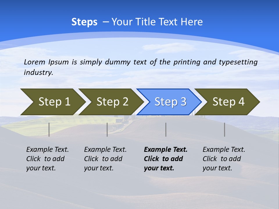 House Landscape Shadow PowerPoint Template