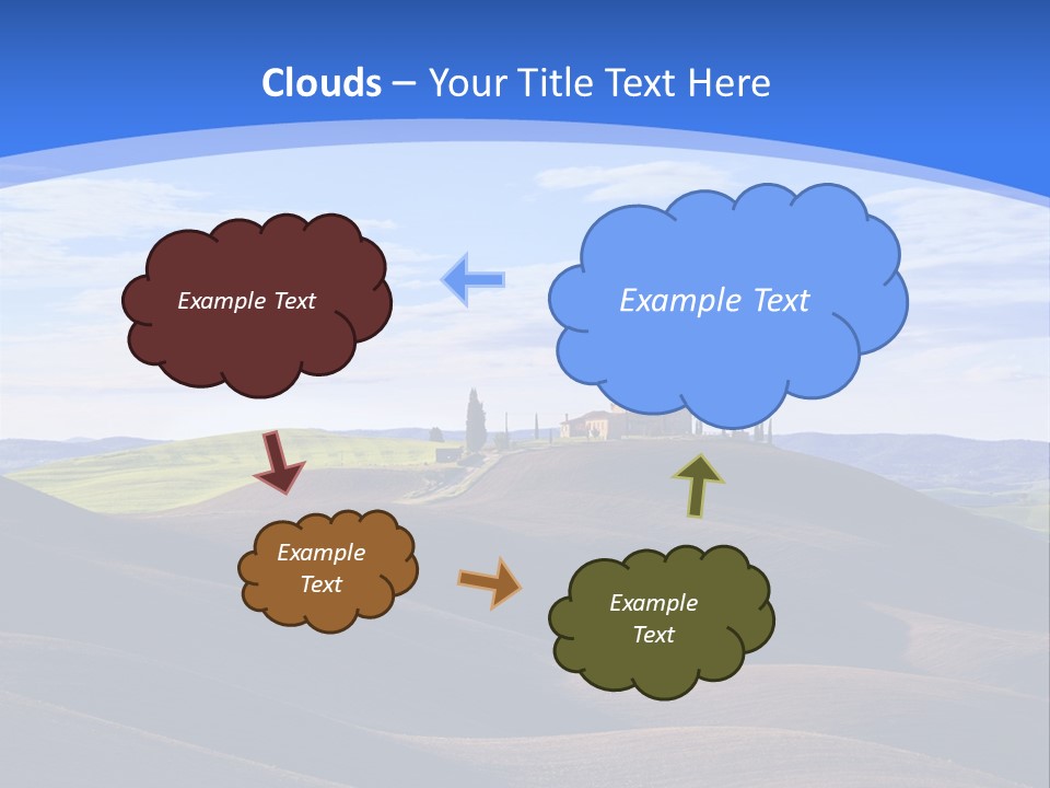 House Landscape Shadow PowerPoint Template