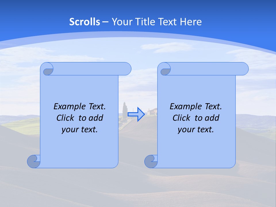 House Landscape Shadow PowerPoint Template