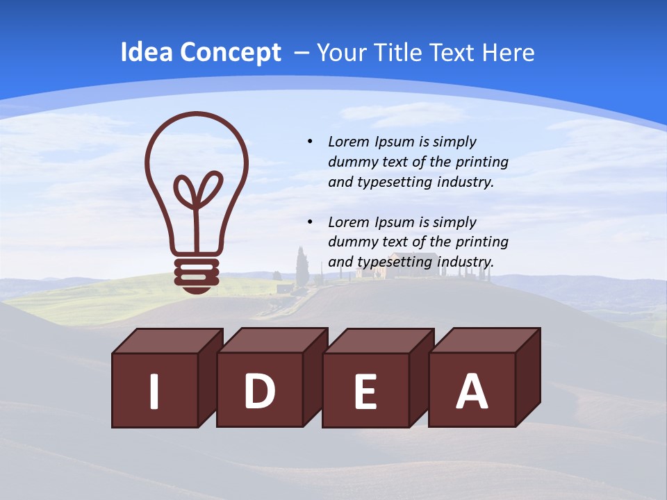 House Landscape Shadow PowerPoint Template