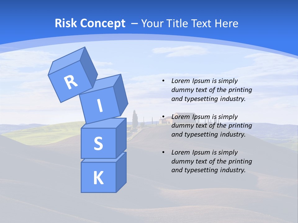 House Landscape Shadow PowerPoint Template