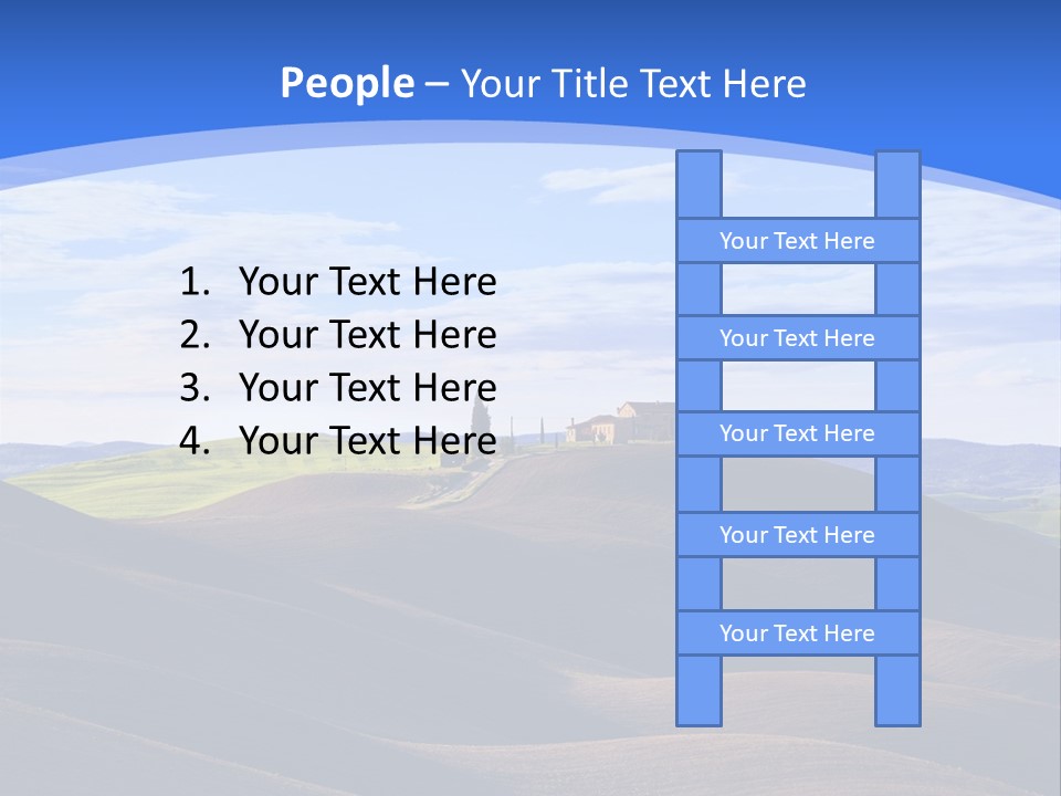 House Landscape Shadow PowerPoint Template